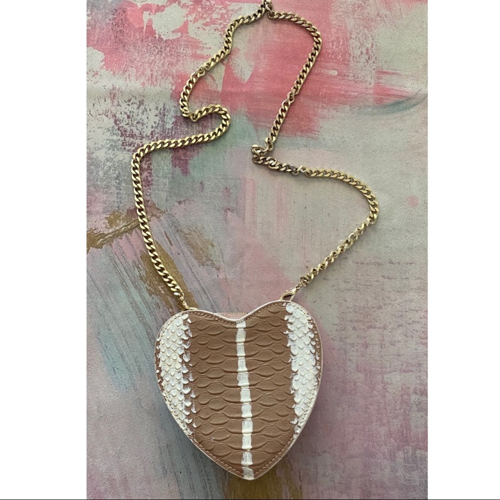 Heart Faux Leather Crossbody Bag